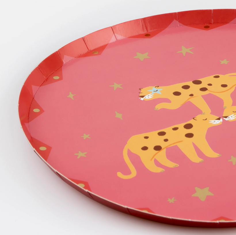 Meri Meri - Circus Side Plates - Sirk Tabaklar (M) (x8) Tabaklar