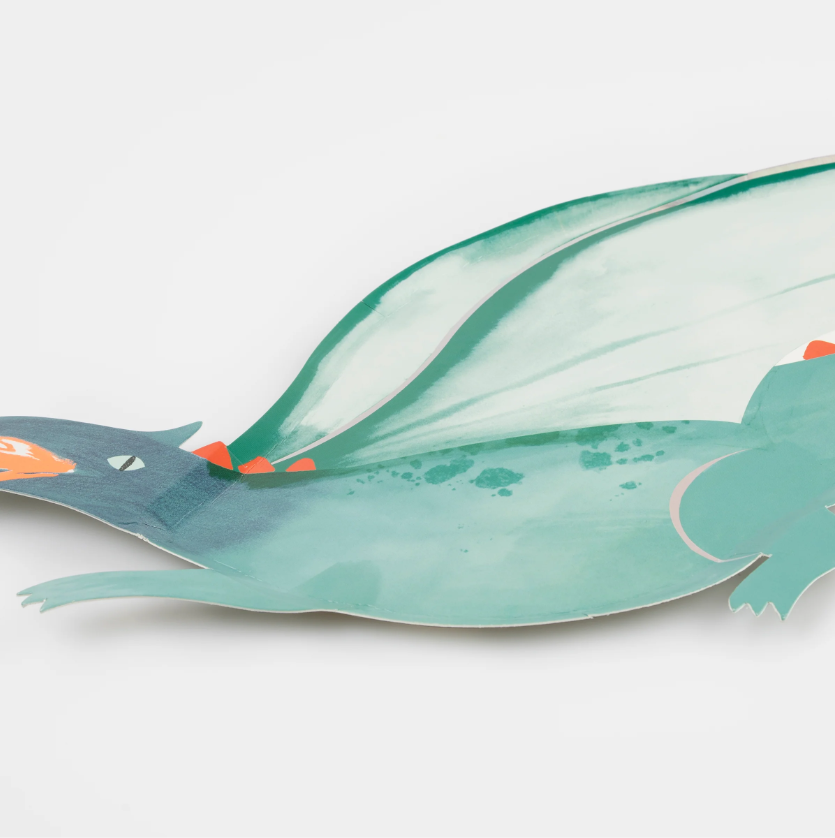 Meri Meri - Dragon Platter - Dragon Servis Tabakları (x4) Tabaklar