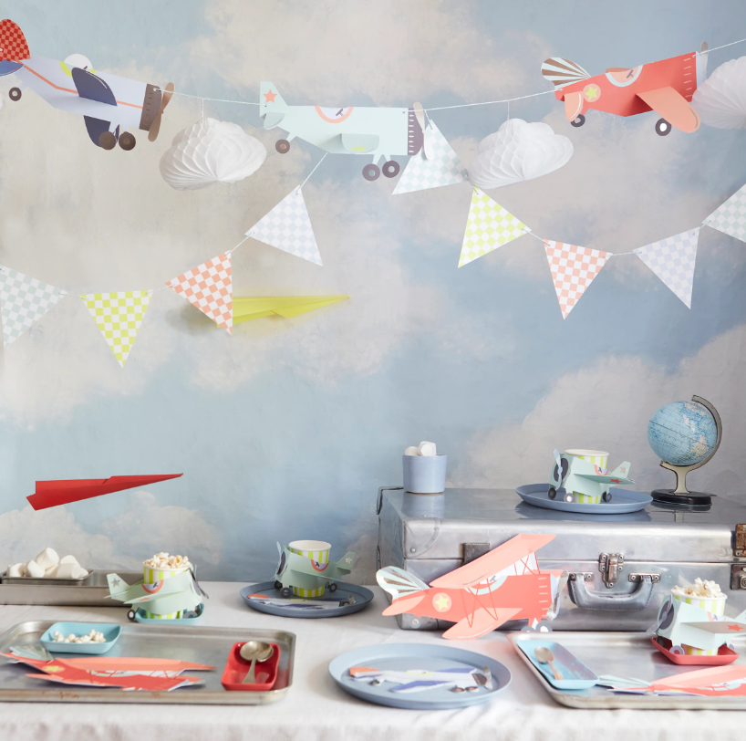 Meri Meri - Plane Plates - Uçak Tabaklar (x8) Tabaklar