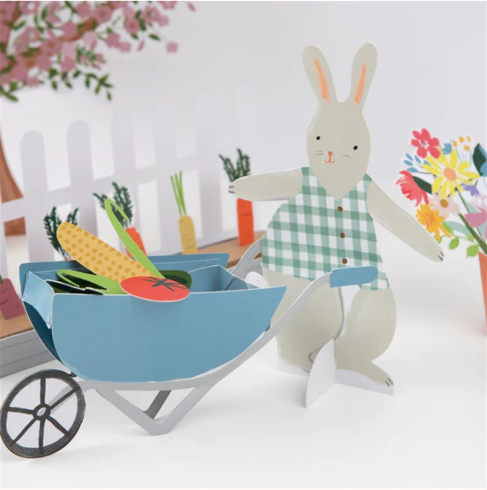 Meri Meri - Bunny Paper Play Garden - Tavşan Oyun Bahçesi Tavşan