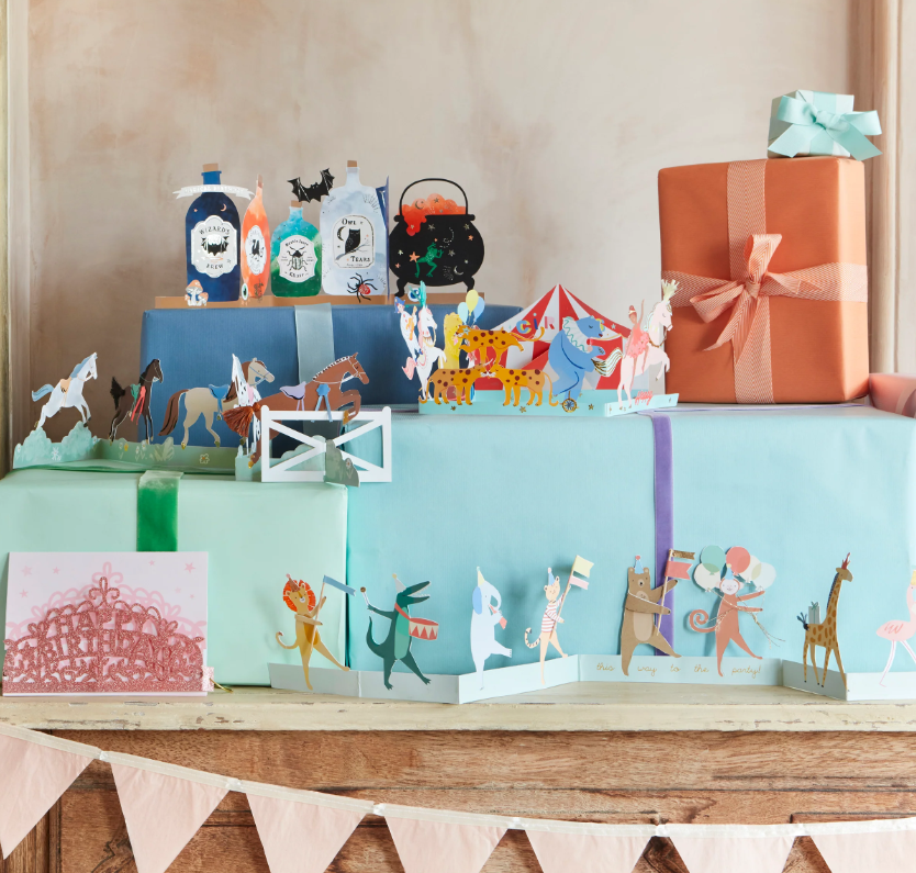 Meri Meri - Animal Parade Concertina Card - Hayvanlar Geçit Töreni Tebrik Kartı Tebrik Kartları