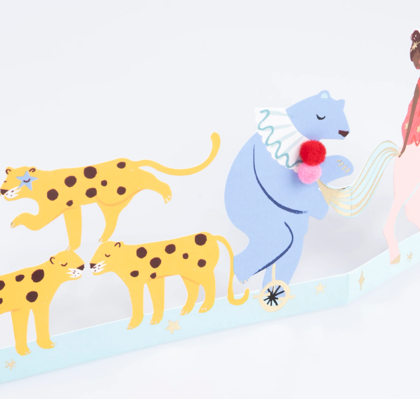 Meri Meri - Circus Concertina Card - Sirk Tebrik Kartı Tebrik Kartları