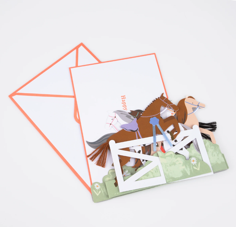 Meri Meri - Concertina Horse Card - Atlar Tebrik Kartı Tebrik Kartları