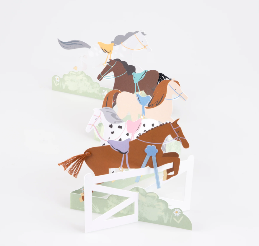 Meri Meri - Concertina Horse Card - Atlar Tebrik Kartı Tebrik Kartları