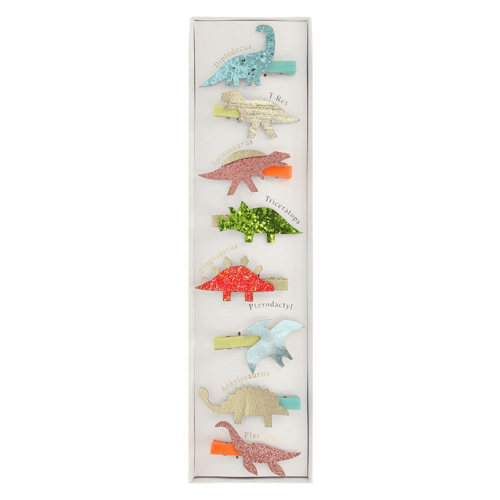 Meri Meri - Dino Hair Clips - Dinozor Tokalar - 8'li Tokalar ve Taçlar