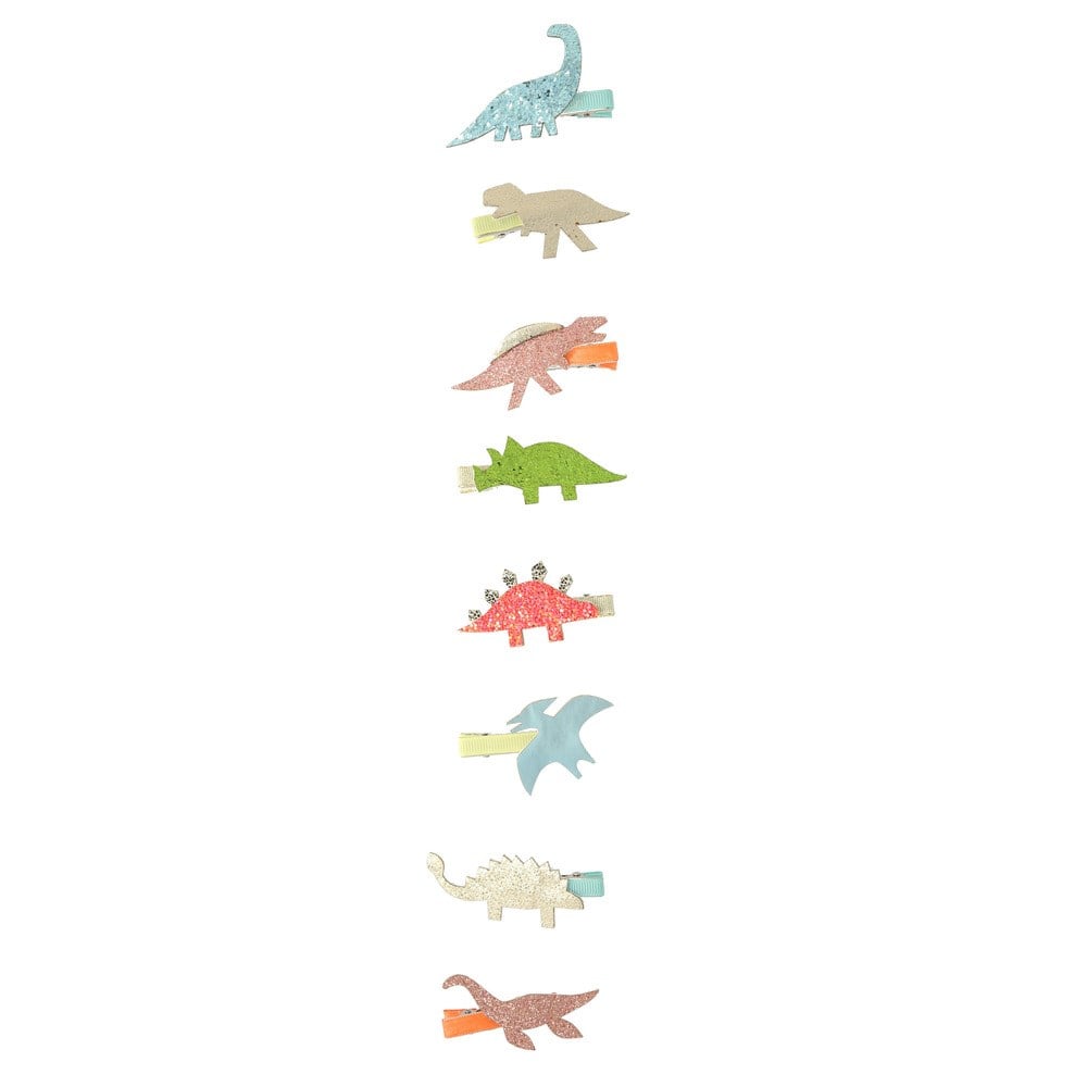 Meri Meri - Dino Hair Clips - Dinozor Tokalar - 8'li Tokalar ve Taçlar