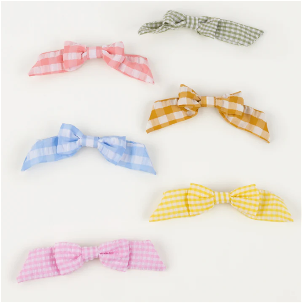 Meri Meri - Gingham Hair Bows - Pötikareli Saç Aksesuarı Tokalar ve Taçlar