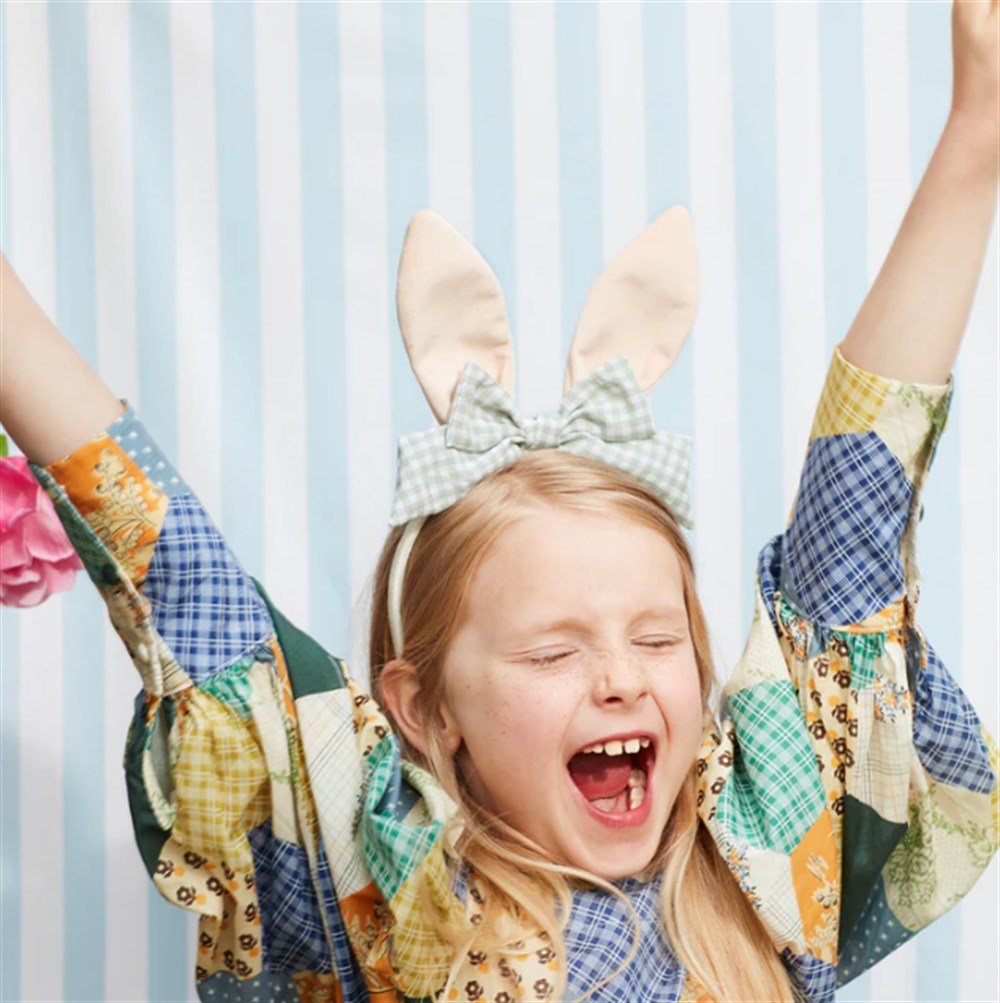 Meri Meri - Velvet Pom Pom Bunny Ears - Kadife Pom Pom Tavşan Kulakları Tokalar ve Taçlar