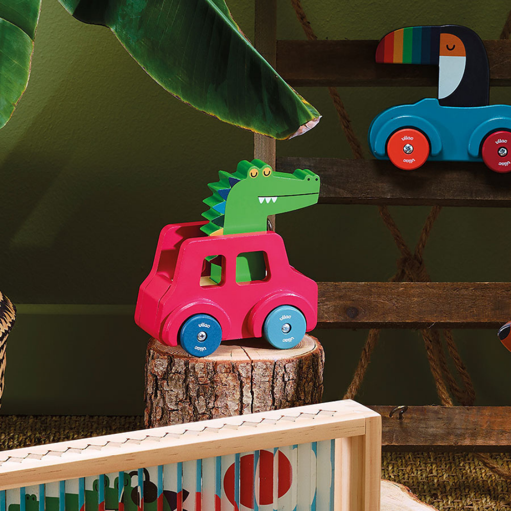 VilacVilac - Sesli Ahşap Araba - Timsah7426G