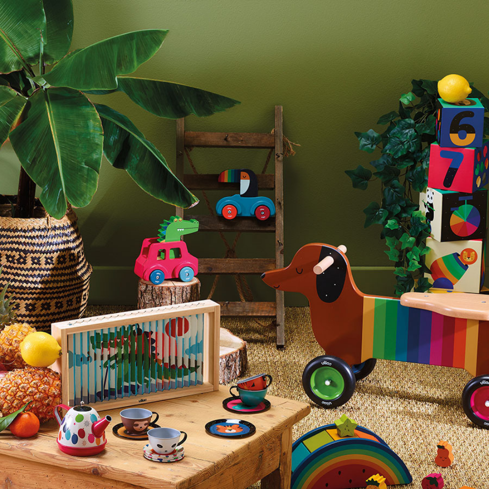 VilacVilac - Sesli Ahşap Araba - Tukan7426K