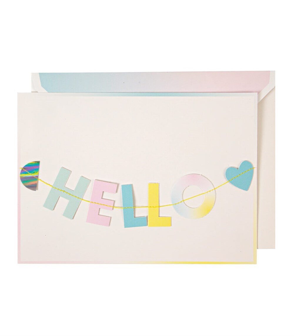 Meri Meri - Hello Tebrik Kartı Yeni Bebek