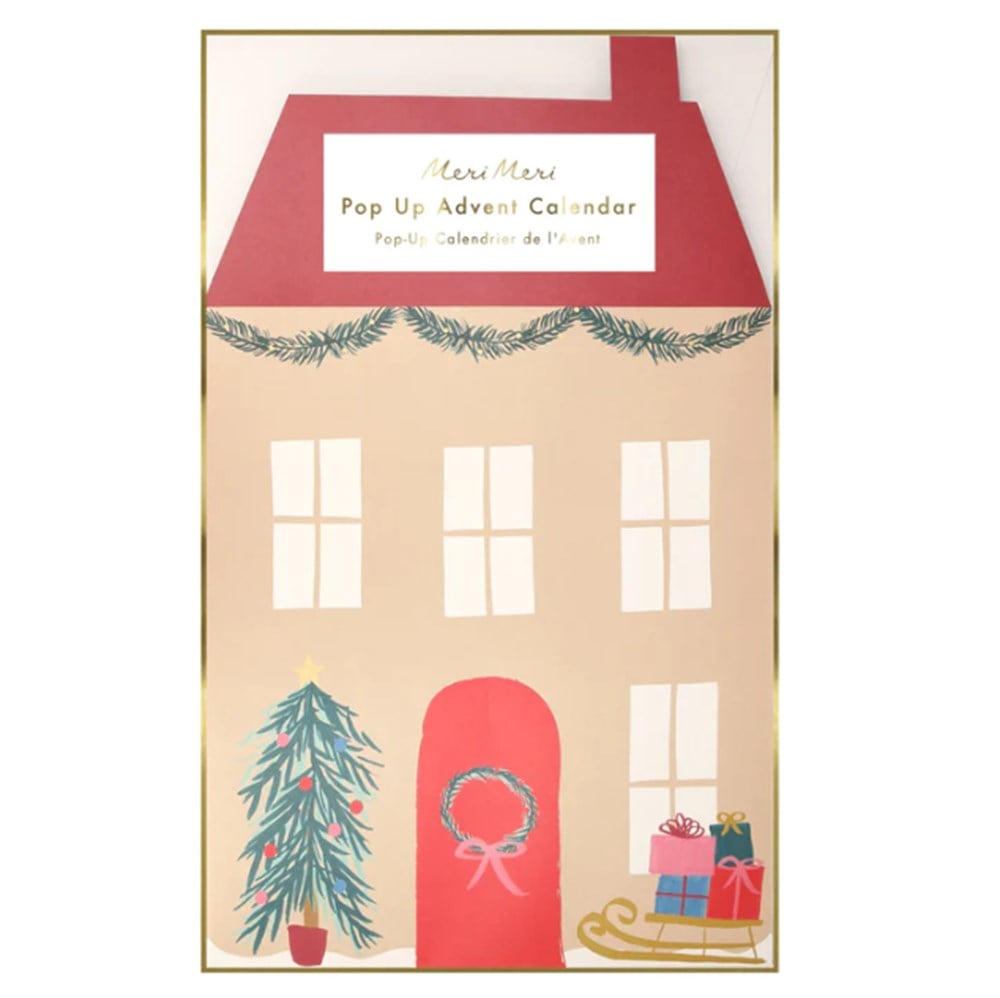 Meri Meri - Santa's House Pop Up Advent Calendar - Noel Baba'nın Evi Advent Calendar Yeni Yıl