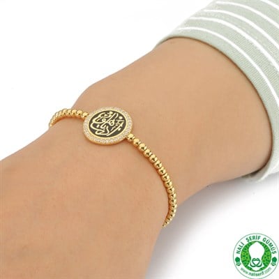 Edep Yahu Altın Kaplamalı 925 Ayar Gümüş Bayan Toplu Bileklik