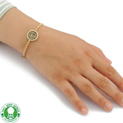 Edep Yahu Altın Kaplamalı 925 Ayar Gümüş Bayan Toplu Bileklik