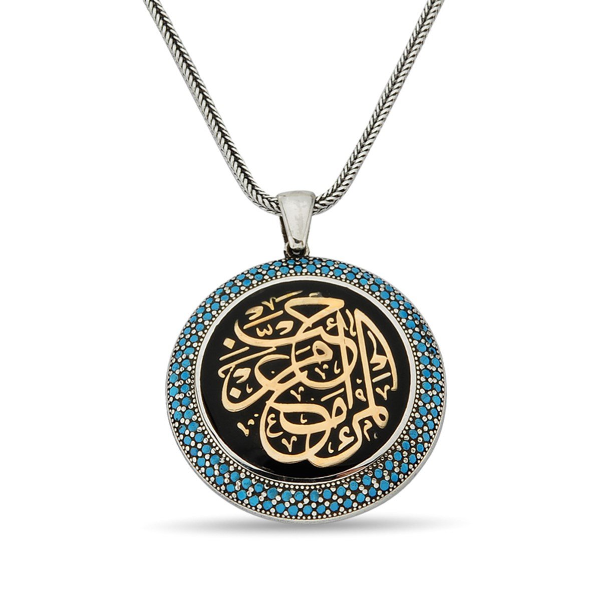 El meru maa men ehabbe Kişi Sevdiğiyle Beraberdir Yazılı 925 Ayar Gümüş Bayan Kolyesi ve Zinciri