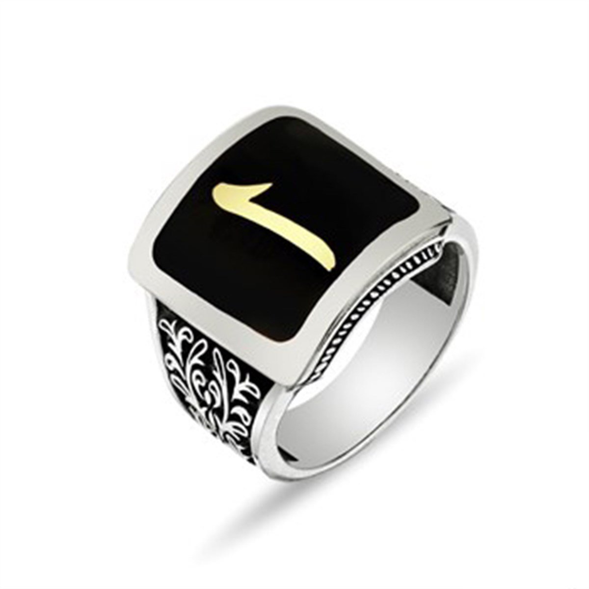 Elif 925 Ayar Gümüş Kare Erkek Yüzük