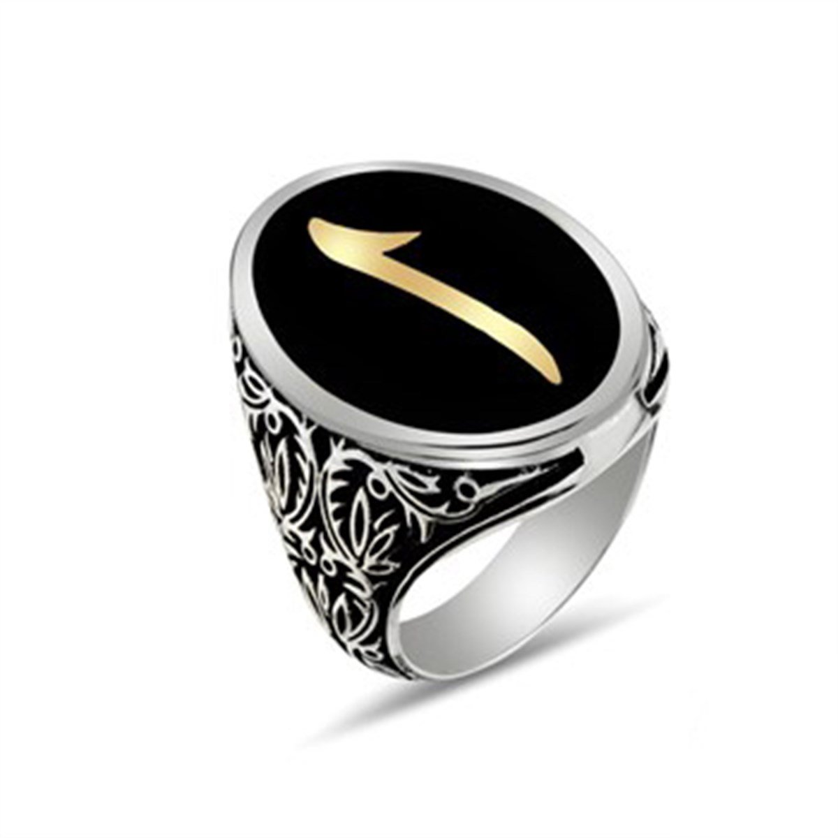 Elif 925 Ayar Gümüş Oval Erkek Yüzük