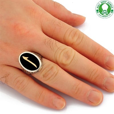 Elif 925 Ayar Gümüş Oval Erkek Yüzük