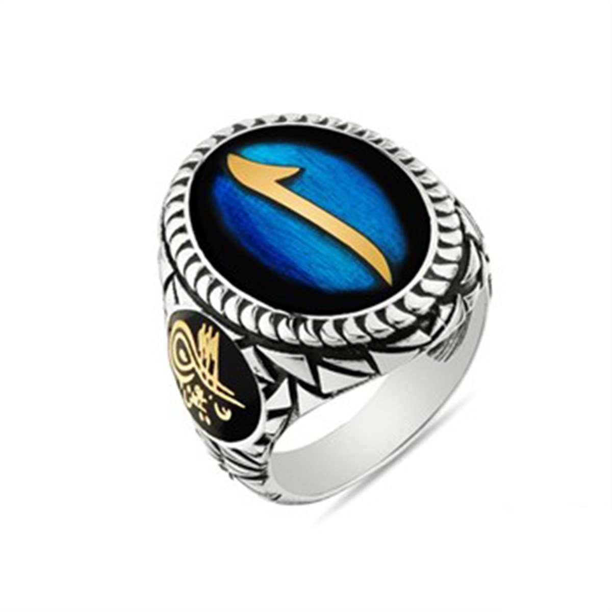 Elif Oval 925 Ayar Gümüş Erkek Yüzüğü