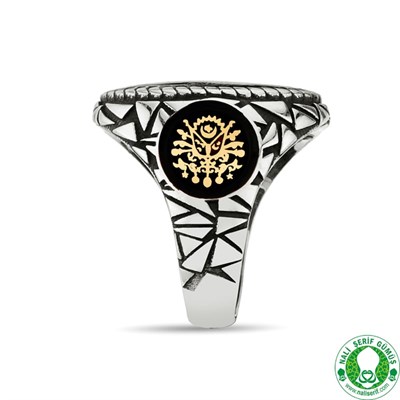 Elif Oval 925 Ayar Gümüş Erkek Yüzüğü