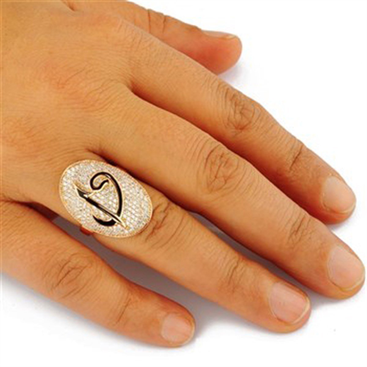 Elif Vav Zirkon Taşlı Roz Kaplamalı 925 Ayar Gümüş Bayan Yüzük