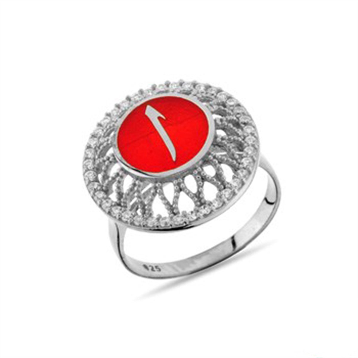 Elif Zirkon Taşlı 925 Ayar Gümüş Bayan Yüzük