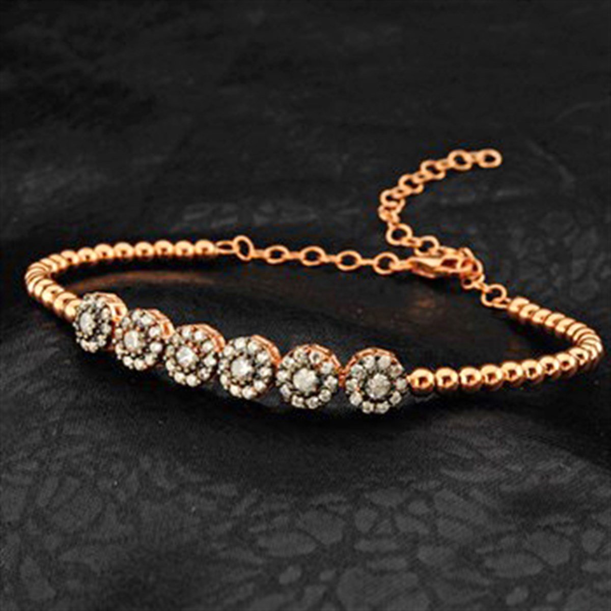 Elmas Görünümlü Zirkon Taşlı Gümüş Bayan Toplu Bileklik