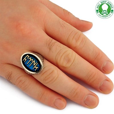 Göktürk Alfabeli TÜRK yazılı 925 Ayar Gümüş Erkek Yüzük