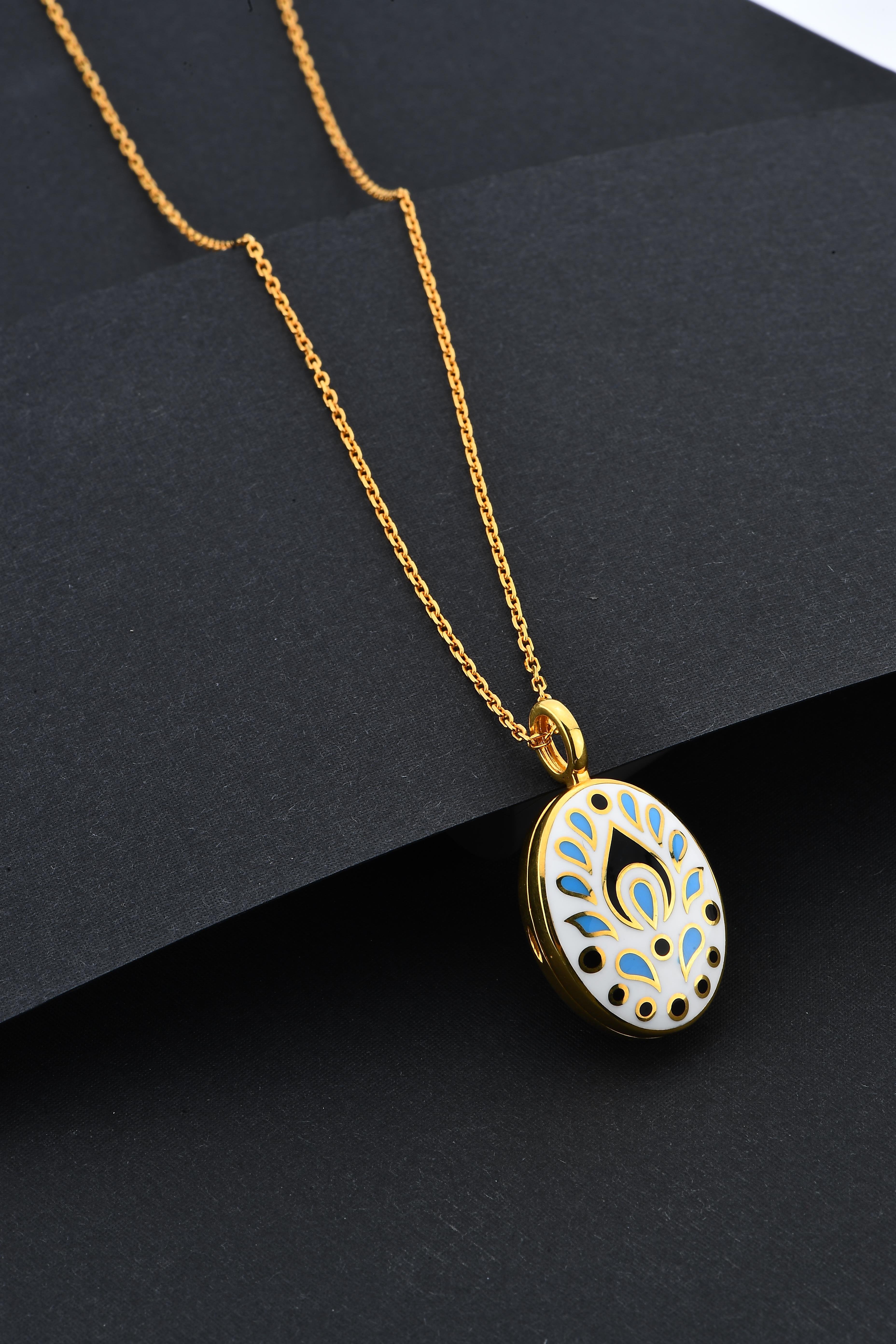 Gümüş Altın Kaplamalı Vesiletülşifa Kolyesi