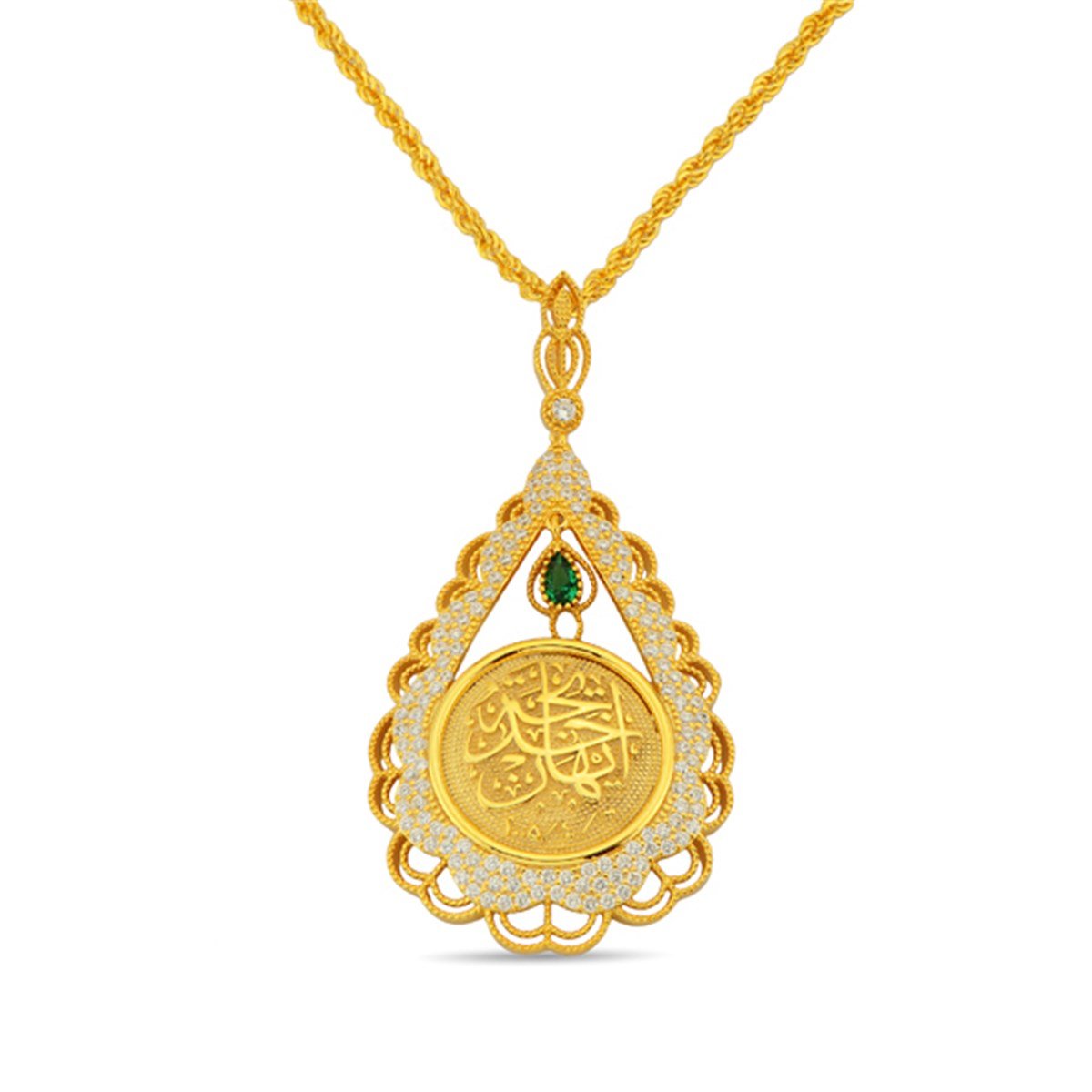 İsme Özel Altın Kaplamalı 925 Ayar Gümüş Kolye ve Zinciri