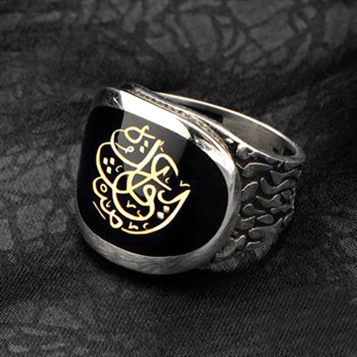 Kördüğüm Gibi Yazılı 925 Ayar Gümüş Erkek Yüzük