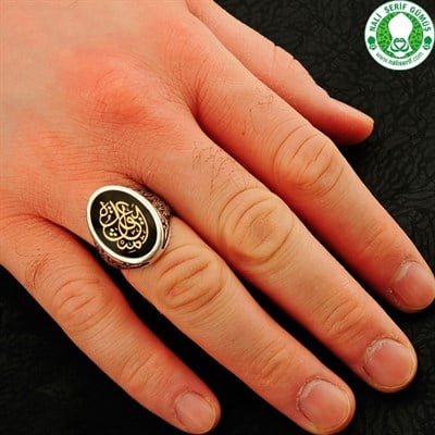 Kördüğüm Gibi Yazılı Oval 925 Ayar Gümüş Erkek Yüzük