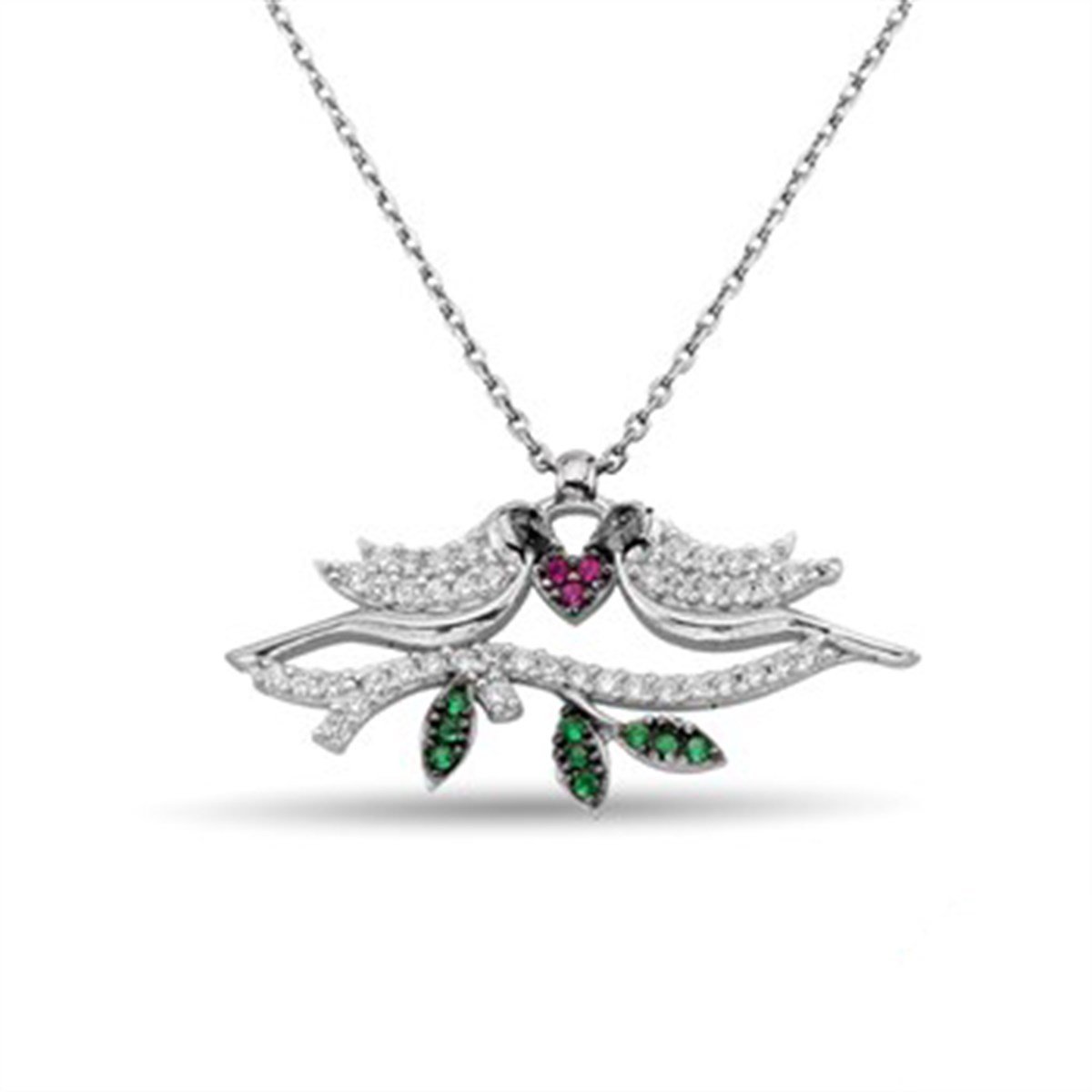 Kuş 925 Ayar Gümüş Bayan Kolyesi
