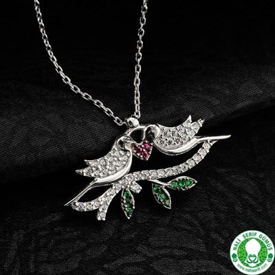Kuş 925 Ayar Gümüş Bayan Kolyesi