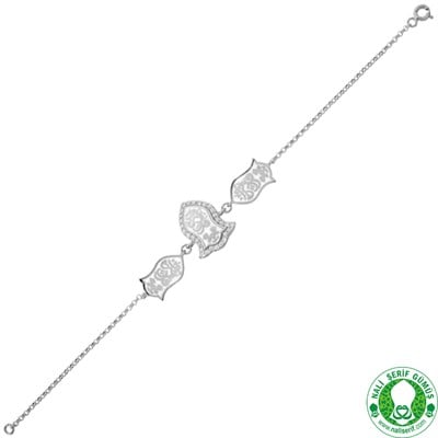 Nali Şerif Kademi Şerif 925 Ayar Gümüş Bayan Bileklik