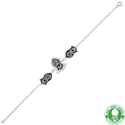 Nali Şerif Kademi Şerif 925 Ayar Gümüş Bayan Bileklik