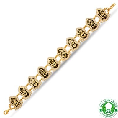 Nali Şerif Kademi Şerif Altın Kaplamalı Gümüş Bayan Bileklik