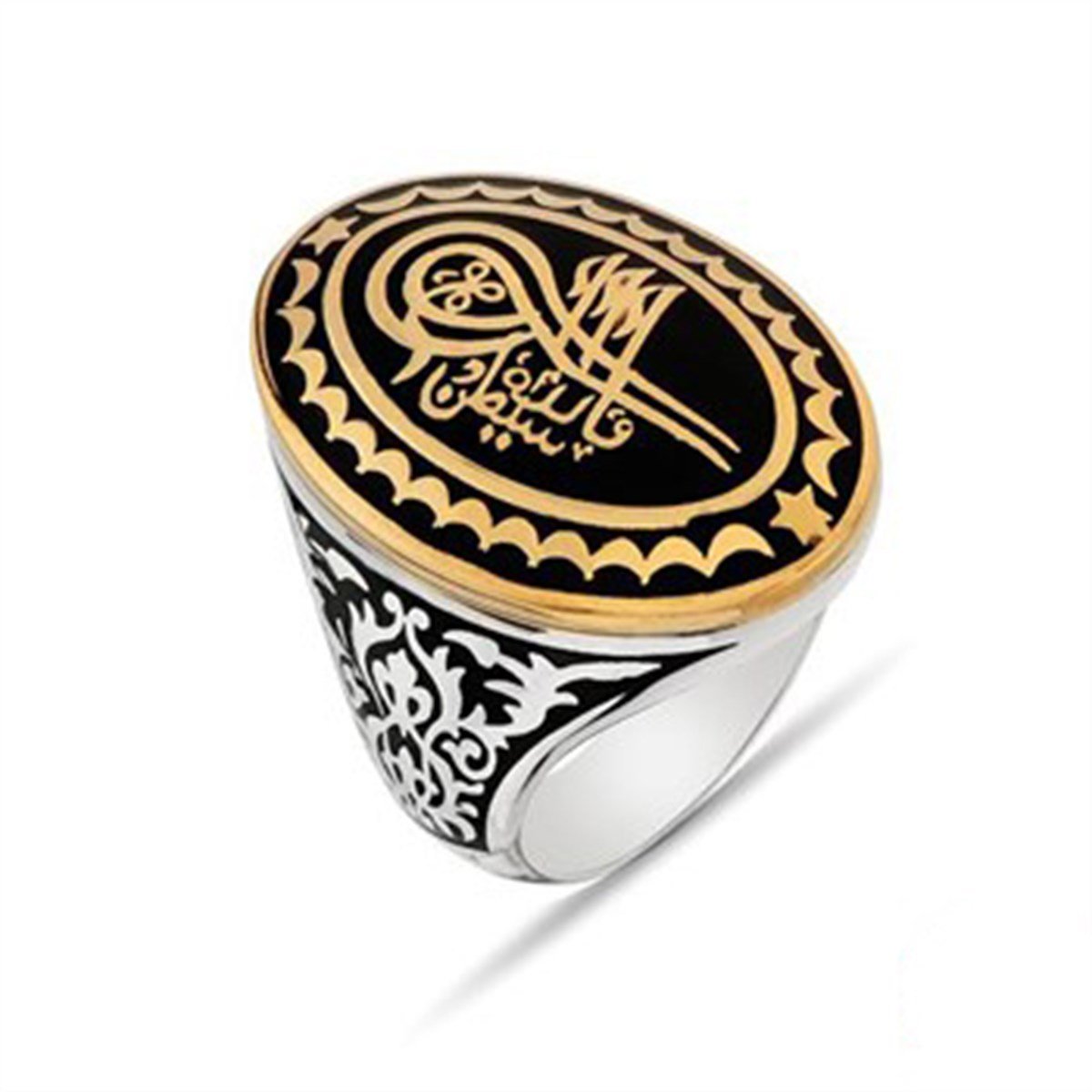 Osmanlı Tuğralı Gümüş Erkek Yüzüğü