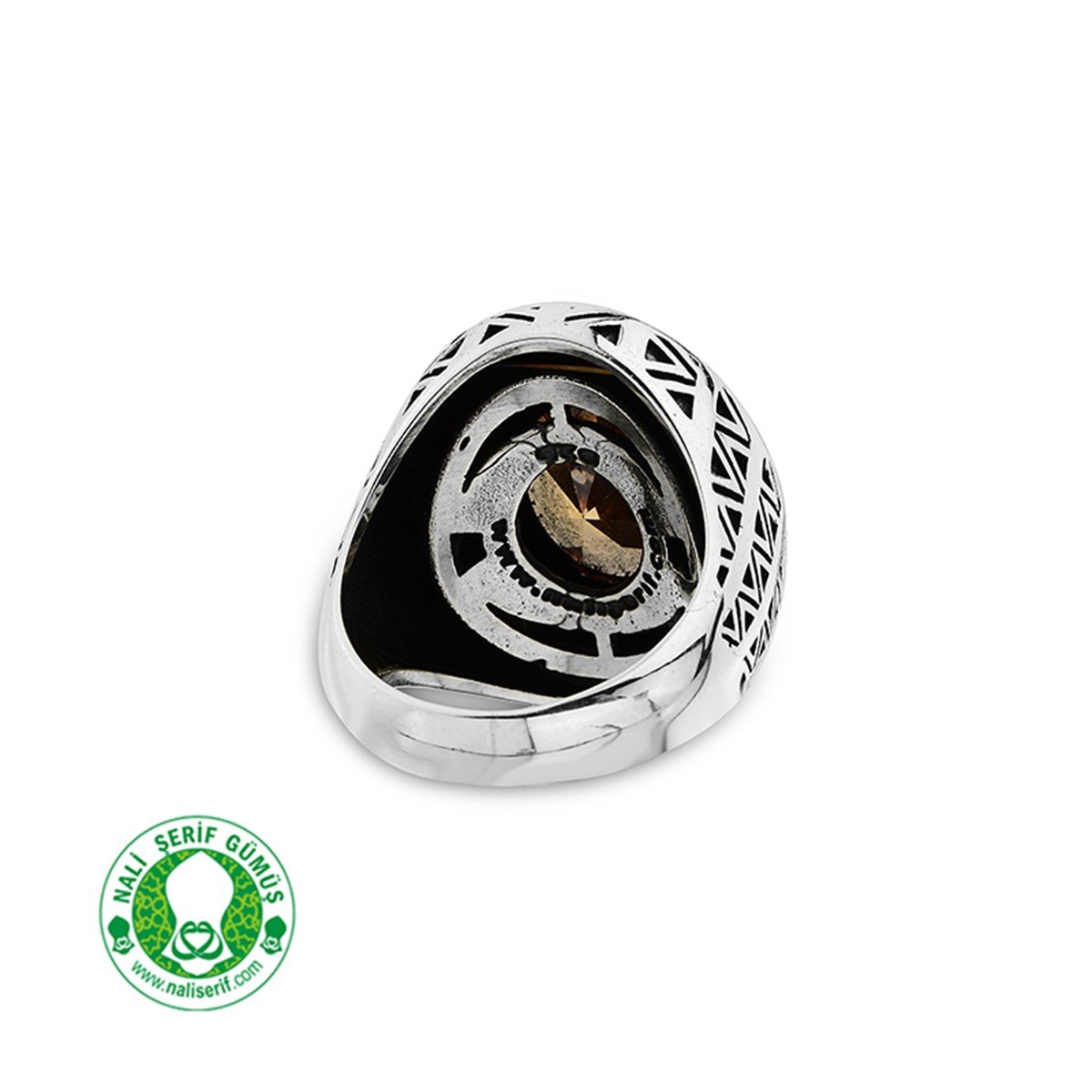 Oval Kasalı Strin Taşlı Salih reis 925 Ayar Gümüş Erkek Yüzük