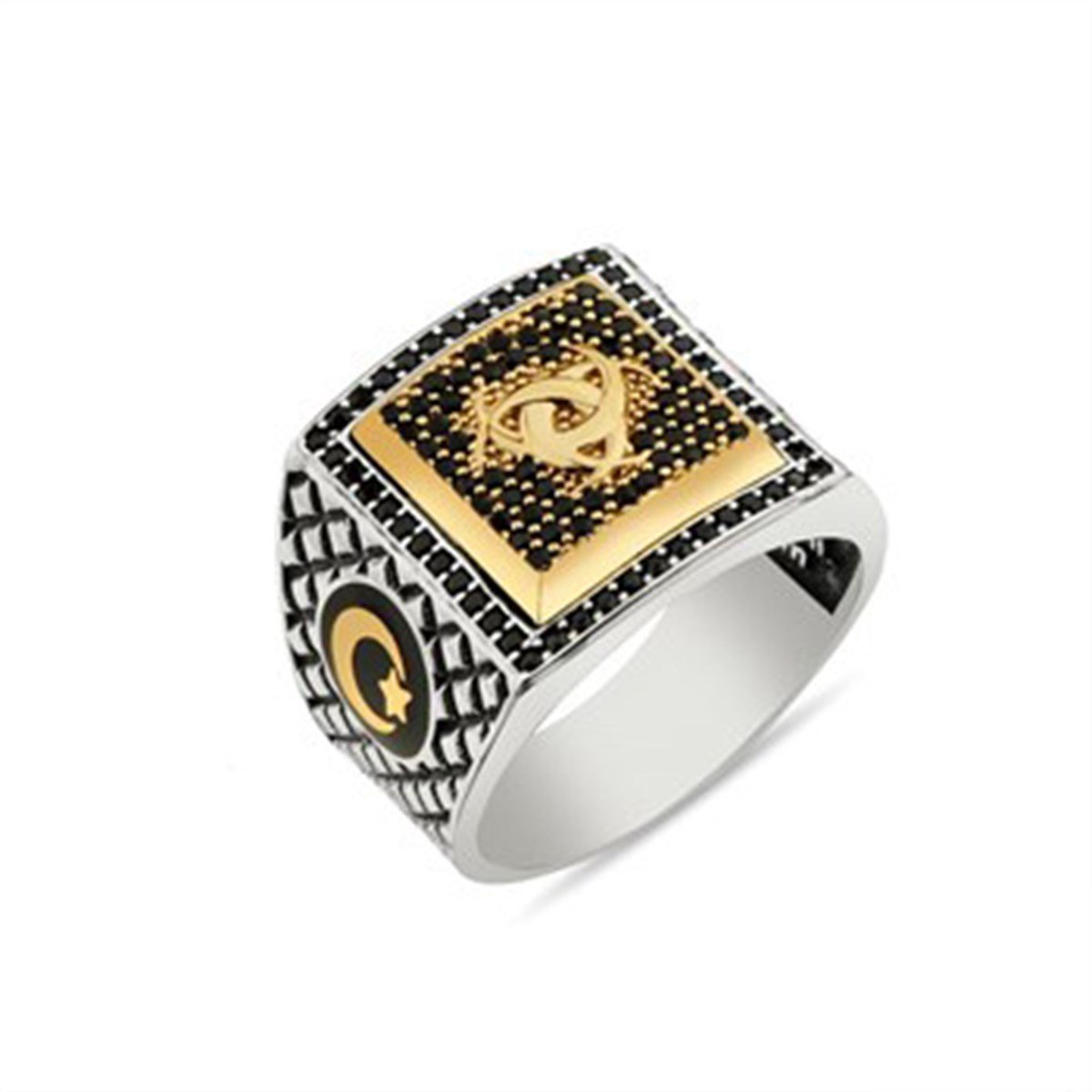 Teşkilat-ı Mahsusa Onxy Taşlı 925 Ayar Gümüş Erkek Yüzüğü