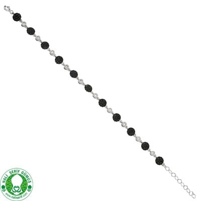 Zirkon taşlı 925 Ayar Gümüş Bayan Bileklik