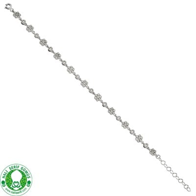 Zirkon taşlı 925 Ayar Gümüş Bayan Bileklik