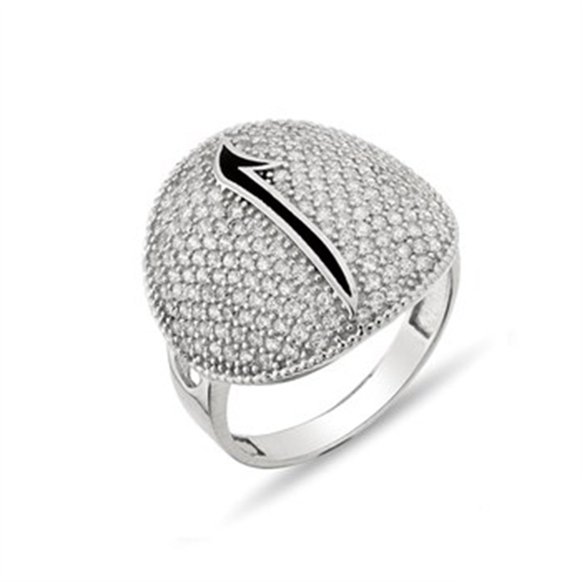 Zirkon taşlı 925 Ayar Gümüş Elif Bayan Yüzüğü