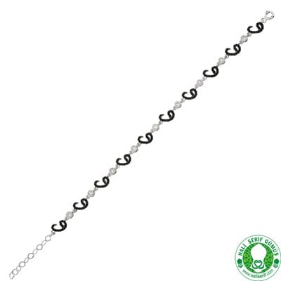 Zirkon taşlı Vavlı 925 Ayar Gümüş Bayan Bileklik