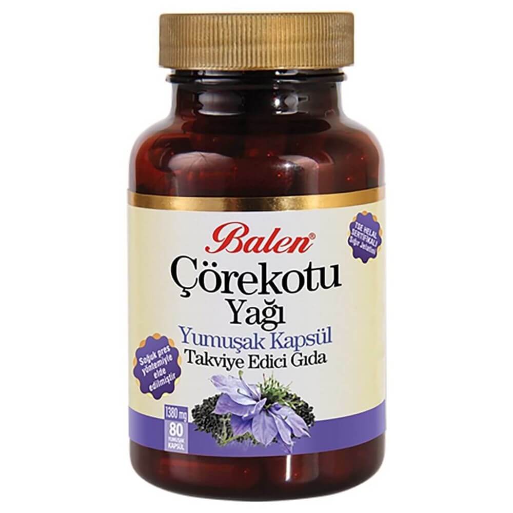 Balen Çörekotu Yağı Yumuşak Kapsül Soğuk Pres 80 X1 380 mg