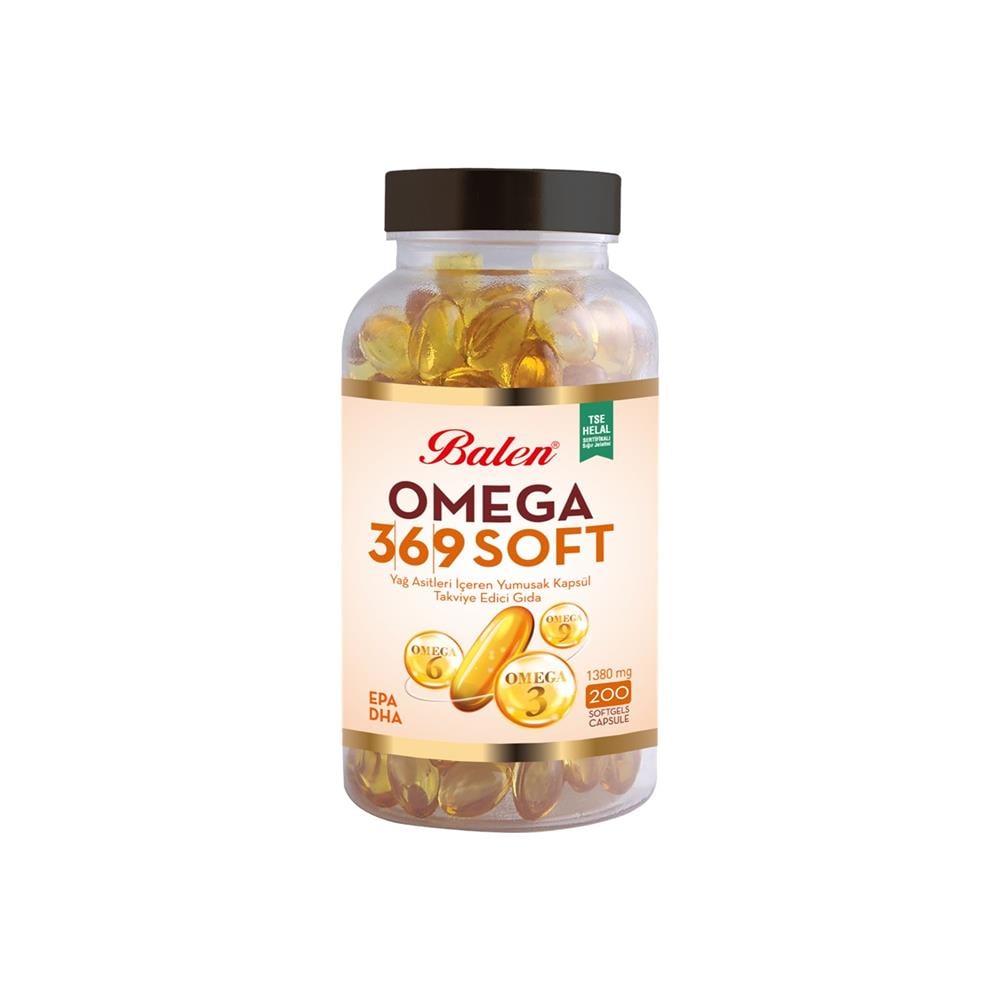 Balen Omega 3-6-9 Yumuşak Kapsül 1380mg 200 Kapsül