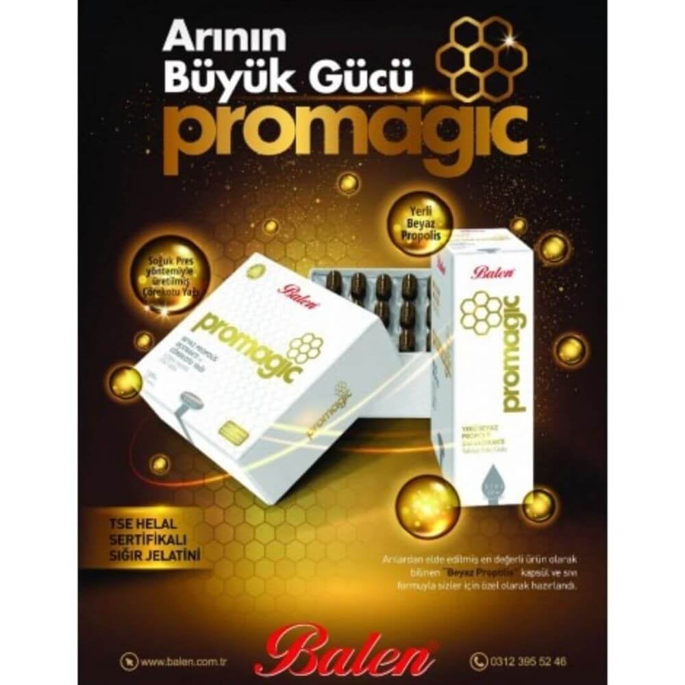 Balen Promagic Beyaz Propolis Ekstraktı ve Çörekotu Yağı Kapsül