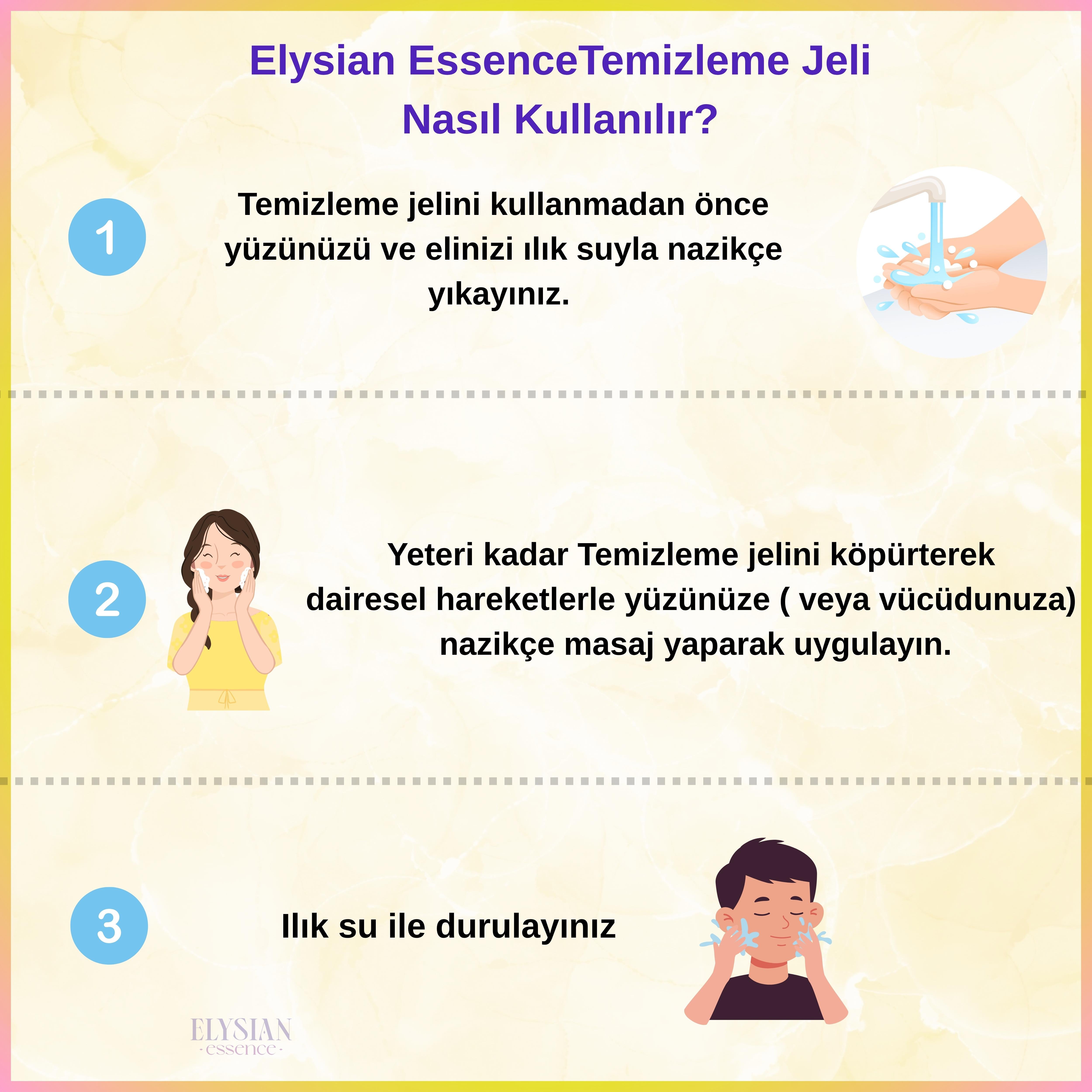 Elysian Essence Nemlendirici ve Yatıştırıcı Panthenol Yüz Temizleme Jeli - Kolajen & Hyaluronic Acid İlaveli 200 ml