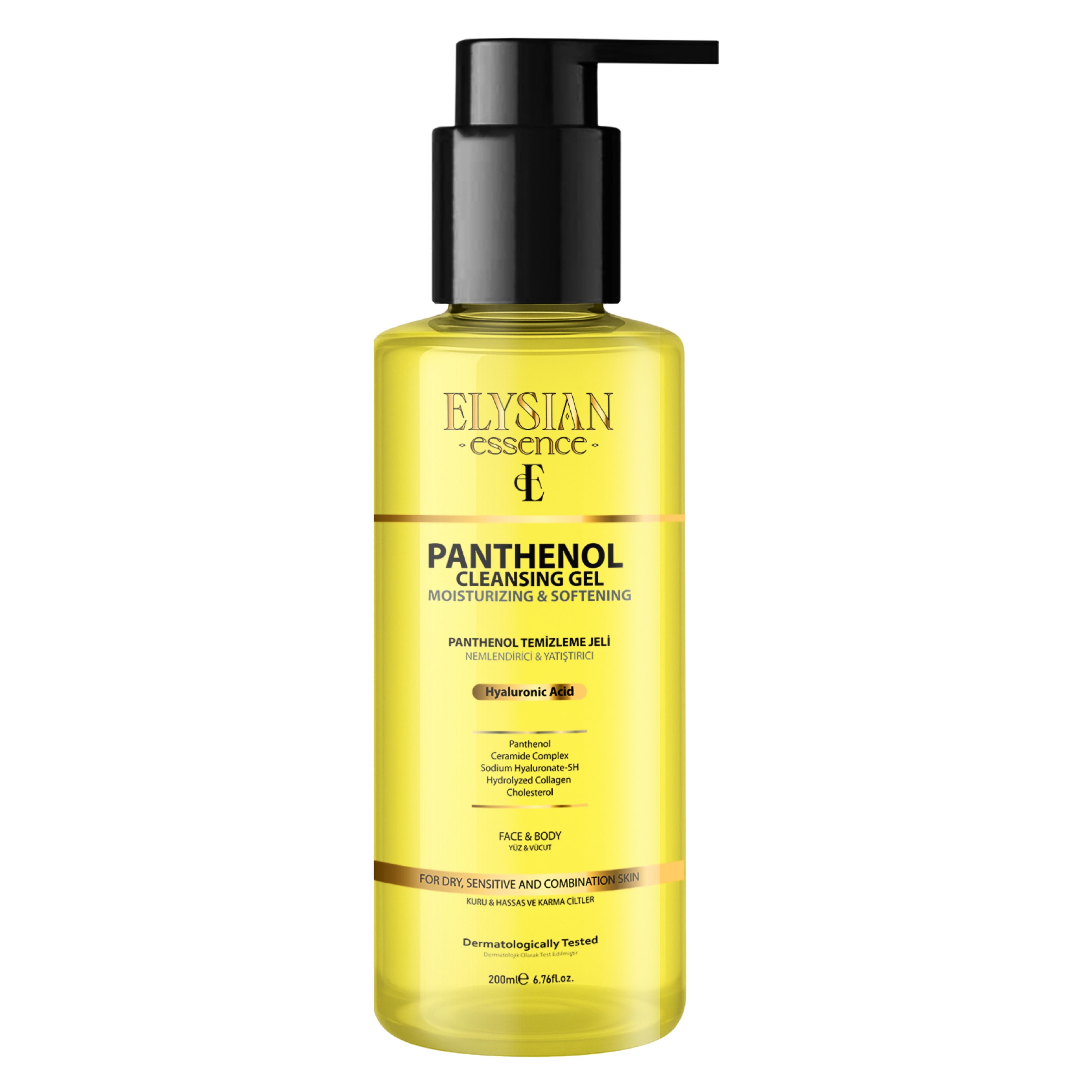 Elysian Essence Nemlendirici ve Yatıştırıcı Panthenol Yüz Temizleme Jeli - Kolajen & Hyaluronic Acid İlaveli 200 ml