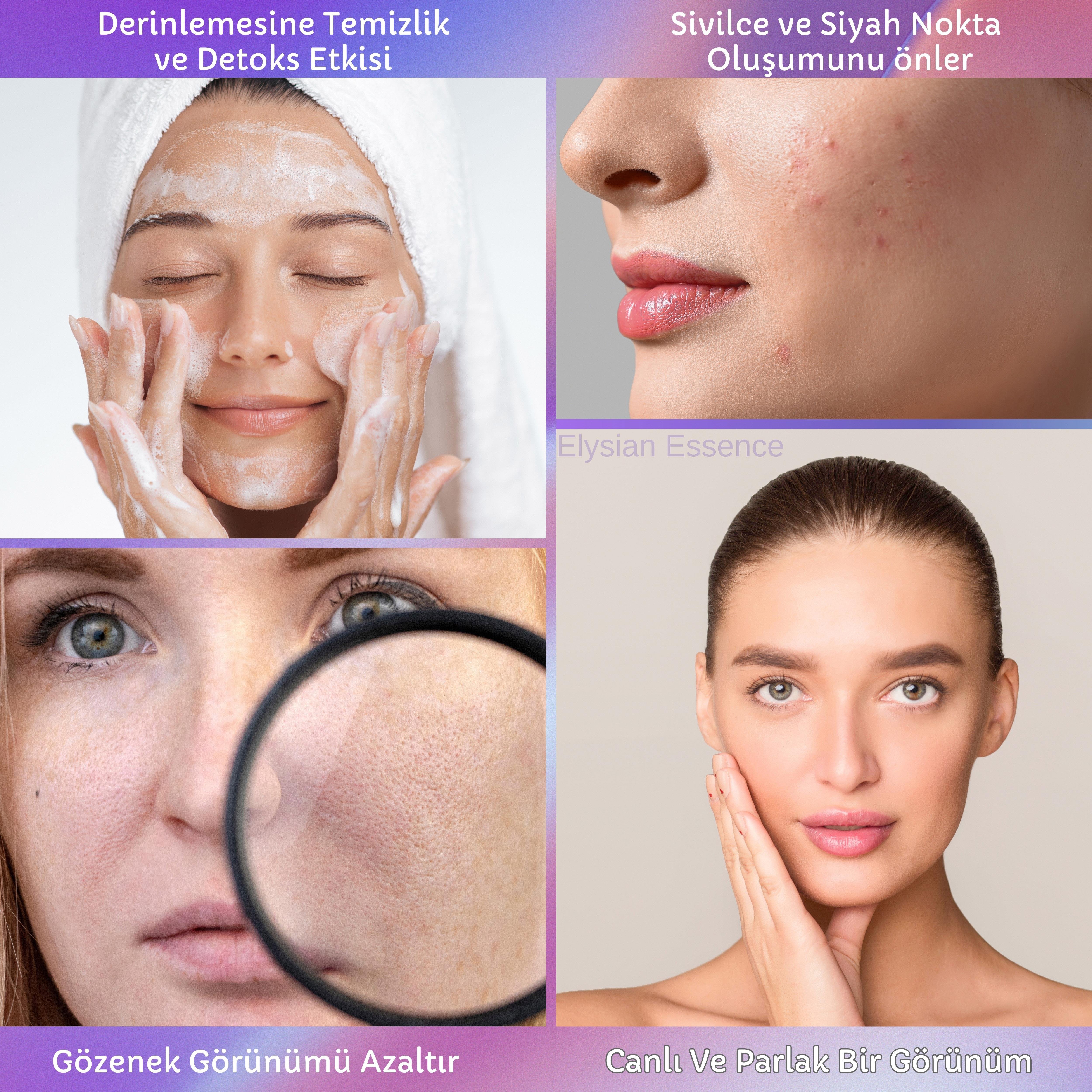 Elysian Essence Yoğun Arındırıcı Detoks Yüz Temizleme Jeli - Sivilce ve Siyah Nokta Karşıtı - AHA BHA - Kojik Asit 200 ml